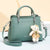 Women'S Pu Leather Animal Elegant Ornament Square Zipper Handbag