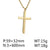Punk Cross Titanium Steel Plating 18K Gold Plated Men'S Necklace
