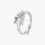 925 Sterling Silver Zircon Heart Shape Rectangle Rings