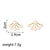 1 Pair Elegant Luxurious Minimalist Sector Inlay Freshwater Pearl Copper Freshwater Pearl 18K Gold Plated Ear Studs