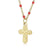 Minimalist Commute Cross Titanium Steel 18K Gold Plated Patchwork Pendant Necklace