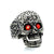 Hip-Hop Punk Streetwear Skull Stainless Steel Polishing Rhinestones None Halloween Men'S Rings