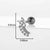 Ear Cartilage Rings & Studs Flower 316L Stainless Steel  Copper
