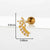 Ear Cartilage Rings & Studs Flower 316L Stainless Steel  Copper