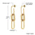 1 Pair Minimalist Geometric Plating 201 Stainless Steel Gold Plated Stainless Steel Earrings