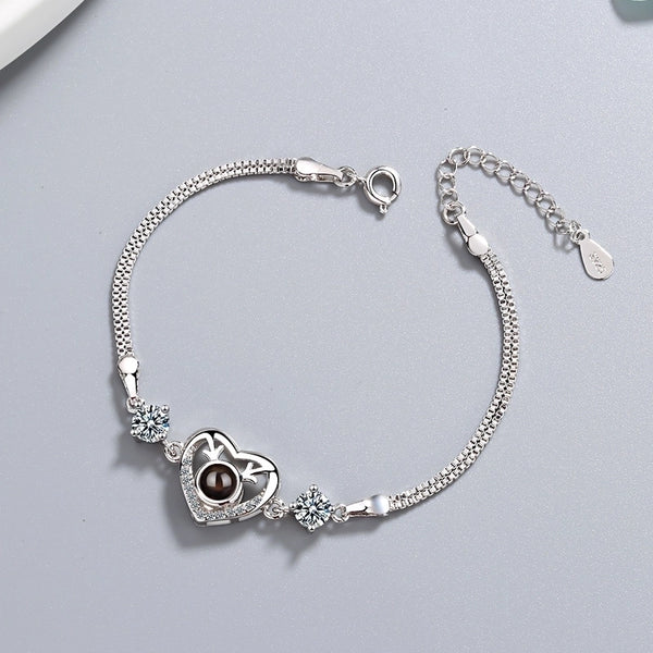 Copper Ig Style Elegant Lady Plating Inlay Heart Shape Rhinestones Zircon Bracelets