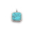 Retro Minimalist Square Titanium Steel Inlay Natural Stone Charms Pendant Necklace