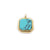 Retro Minimalist Square Titanium Steel Inlay Natural Stone Charms Pendant Necklace