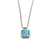 Retro Minimalist Square Titanium Steel Inlay Natural Stone Charms Pendant Necklace