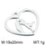 1 Piece Stainless Steel 18K Gold Plated Human Heart Shape