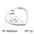 1 Piece Stainless Steel 18K Gold Plated Human Heart Shape