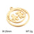 1 Piece Stainless Steel 18K Gold Plated Human Heart Shape