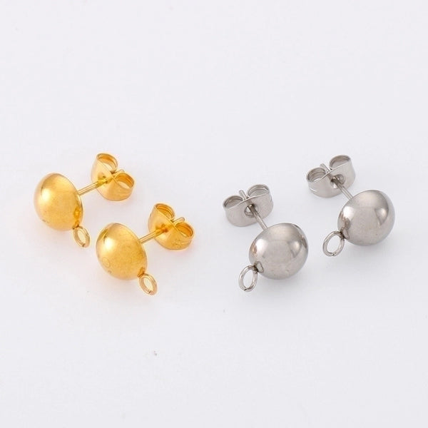1 Pair Stainless Steel Solid Color Minimalist