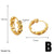 1 Pair Minimalist Heart Shape Inlay Copper Zircon 18K Gold Plated Hoop Earrings