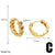 1 Pair Minimalist Heart Shape Inlay Copper Zircon 18K Gold Plated Hoop Earrings