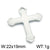 1 Piece Stainless Steel 18K Gold Plated Cross