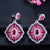 1 Pair Romantic Commute Rhombus Plating Inlay Copper Zircon Rhodium Plated Silver Plated Drop Earrings