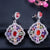 1 Pair Romantic Commute Rhombus Plating Inlay Copper Zircon Rhodium Plated Silver Plated Drop Earrings