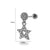 1 Piece Ear Cartilage Rings & Studs Minimalist Classic Style Pentagram Heart Shape Flower 316L Stainless Steel  Copper Plating Inlay Zircon
