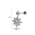 1 Piece Ear Cartilage Rings & Studs Minimalist Classic Style Pentagram Heart Shape Flower 316L Stainless Steel  Copper Plating Inlay Zircon