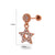 1 Piece Ear Cartilage Rings & Studs Minimalist Classic Style Pentagram Heart Shape Flower 316L Stainless Steel  Copper Plating Inlay Zircon