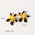 1 Pair Original Design Flower Plating Freshwater Pearl 18K Gold Plated Ear Studs