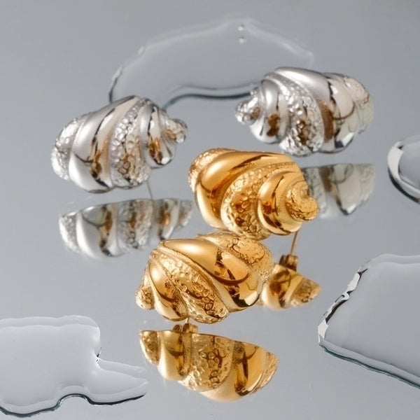 1 Pair Ig Style Solid Color Claw Bag Plating 304 Stainless Steel Ear Studs