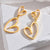 1 Pair Elegant Minimalist Heart Shape Polishing Plating 304 Stainless Steel 18K Gold Plated Drop Earrings