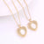 Ig Style Virgin Mary Heart Shape Shell Copper Plating Inlay Carving Shell 18K Gold Plated Pendant Necklace