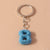Minimalist Letter Resin Bag Pendant Keychain