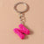 Minimalist Letter Resin Bag Pendant Keychain