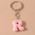 Minimalist Letter Resin Bag Pendant Keychain