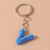 Minimalist Letter Resin Bag Pendant Keychain