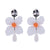 1 Pair Elegant Sweet Water Droplets Flower Stoving Varnish Inlay Alloy Artificial Pearls Shell Gold Plated Drop Earrings