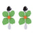1 Pair Elegant Sweet Water Droplets Flower Stoving Varnish Inlay Alloy Artificial Pearls Shell Gold Plated Drop Earrings