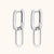 1 Pair 925 Sterling Silver Moissanite Geometric Earrings