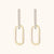 1 Pair 925 Sterling Silver Moissanite Geometric Earrings