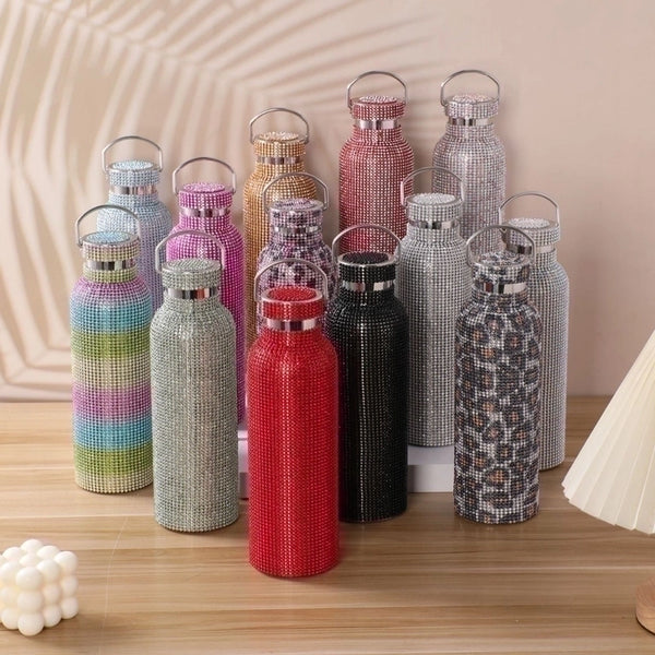 Casual Solid Color Stainless Steel Water Bottles 1 Piece