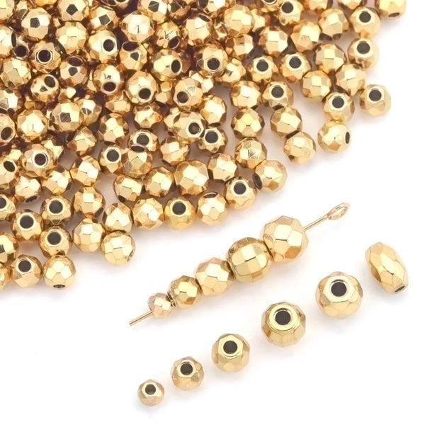 10 Pcs/Package Diameter 3Mm Diameter 4Mm Diameter 5Mm Hole 1~1.9Mm Stainless Steel Geometric Solid Color Brushed Beads