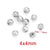 10 Pcs/Package Diameter 3Mm Diameter 4Mm Diameter 5Mm Hole 1~1.9Mm Stainless Steel Geometric Solid Color Brushed Beads