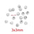 10 Pcs/Package Diameter 3Mm Diameter 4Mm Diameter 5Mm Hole 1~1.9Mm Stainless Steel Geometric Solid Color Brushed Beads