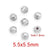 10 Pcs/Package Diameter 3Mm Diameter 4Mm Diameter 5Mm Hole 1~1.9Mm Stainless Steel Geometric Solid Color Brushed Beads