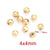 10 Pcs/Package Diameter 3Mm Diameter 4Mm Diameter 5Mm Hole 1~1.9Mm Stainless Steel Geometric Solid Color Brushed Beads