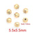10 Pcs/Package Diameter 3Mm Diameter 4Mm Diameter 5Mm Hole 1~1.9Mm Stainless Steel Geometric Solid Color Brushed Beads
