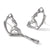 1 Pair Minimalist Irregular Butterfly Asymmetrical Hollow Out Copper Gold Plated Ear Studs