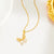 Ig Style Minimalist Butterfly Titanium Steel Inlay Zircon Pendant Necklace