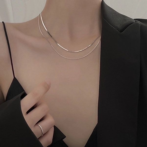 Copper Minimalist Geometric Heart Shape Rectangle Pendant Necklace