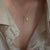 Copper Minimalist Geometric Heart Shape Rectangle Pendant Necklace
