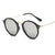 Basic Solid Color Ac Round Frame Full Frame Women'S Sunglasses