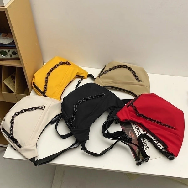 Unisex Nylon Solid Color Classic Style Sewing Thread Chain Zipper Mountaineering Bag